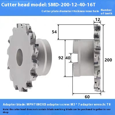 2079-CNC sleeve SMD side and face milling cutterhead CNC indexable chip SMC cutterhead T-slot grooving MPHT06 Shandong Denso Pricision Tools Co.,Ltd.